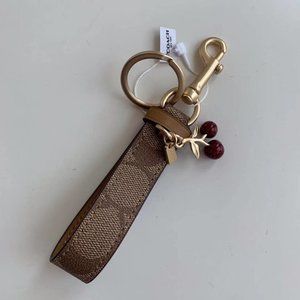 🍒COACH🍒 Signature Cherries Bag Key Purse Charm